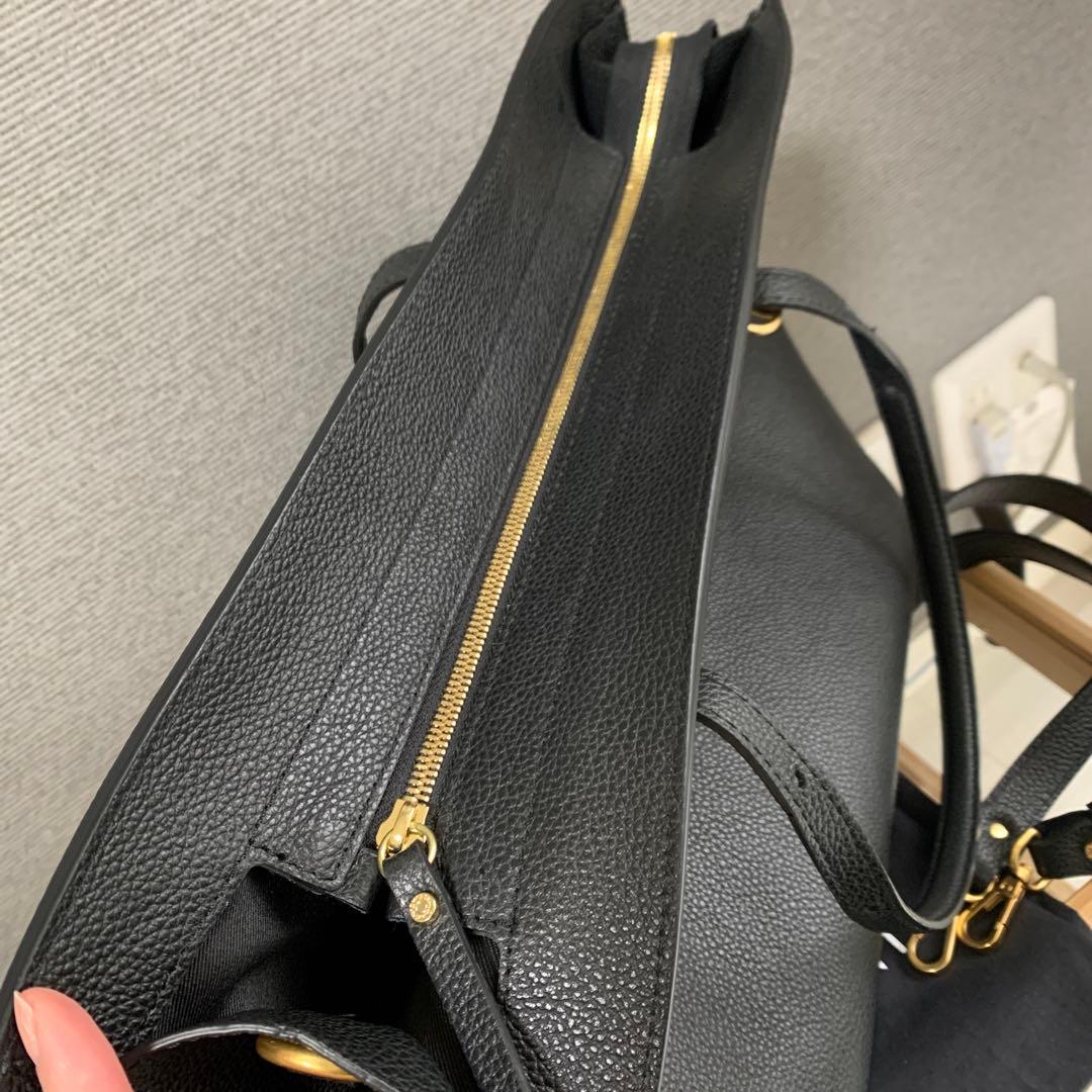 【美品】GIANNI CHIARINI ブラックビジネスバッグ大容量