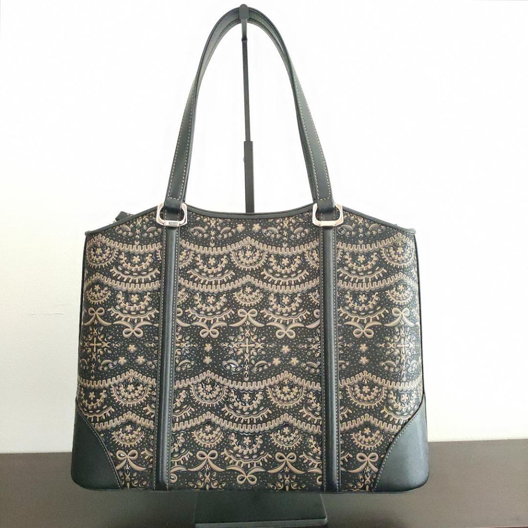 新品 印傳屋 ハンドバッグ トートバッグ プライデン 手提げ レース柄