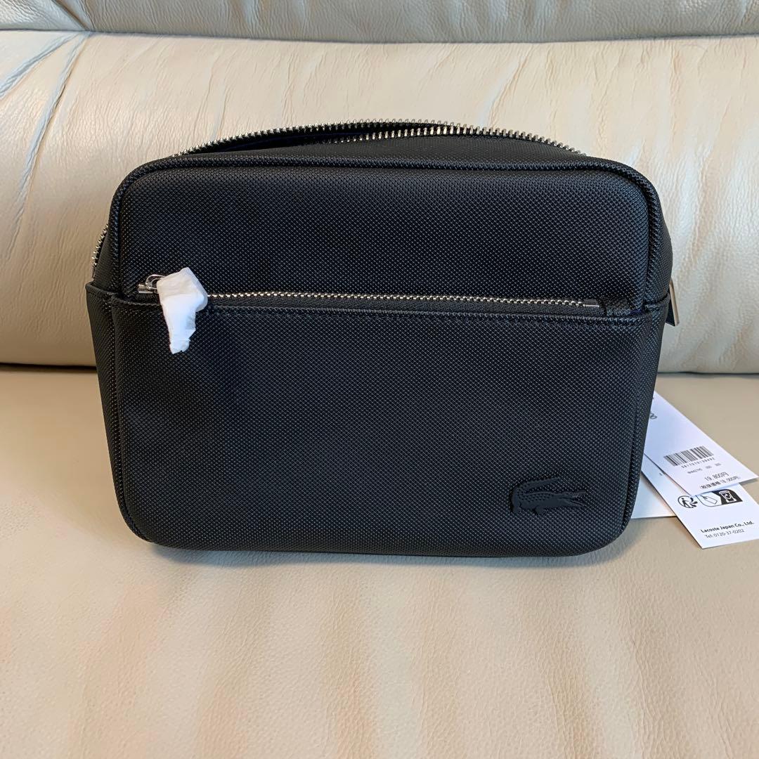 最終値下げ　Lacoste ブラック　ショルダーバッグ 中型
