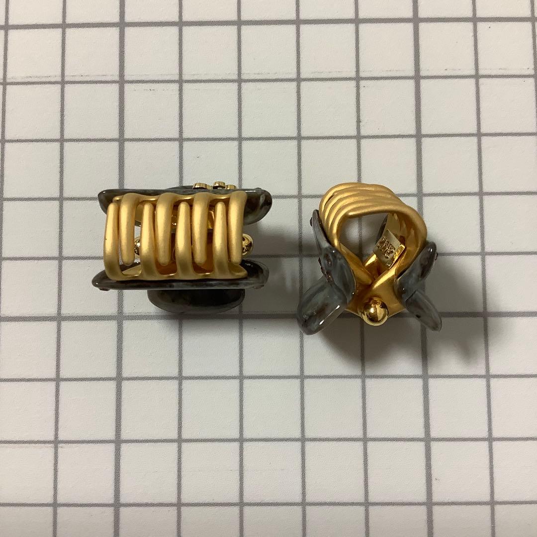 アッカ acca ティアラ ミニクリップ 同色2個セット ブラウンマーブル