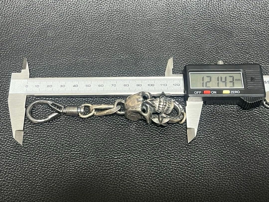 【完全オリジナル】スカルキーチェーン　ハンドメイド　シルバー925