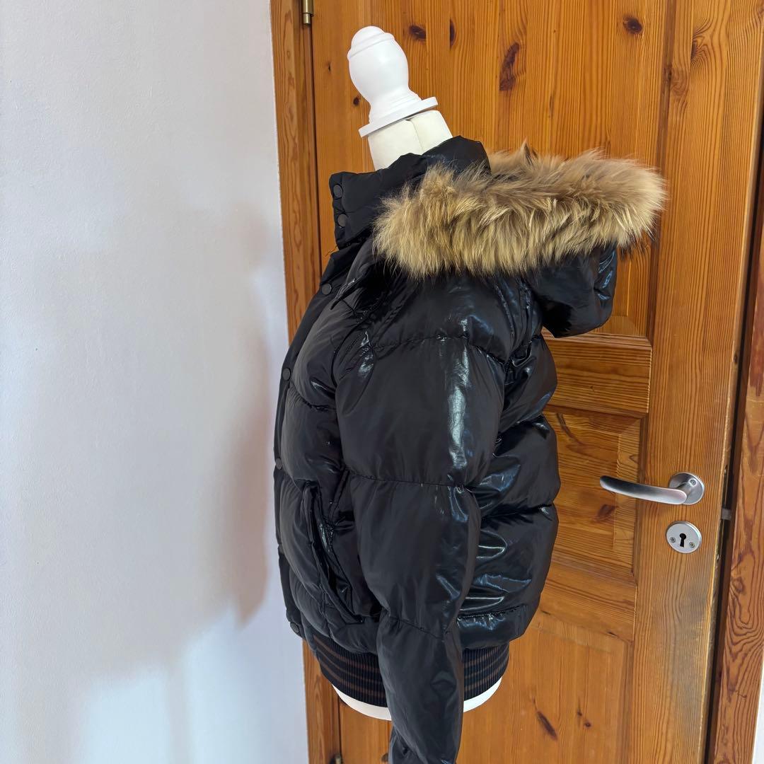 y2k 00s fur down jacket grunge 平成　光沢　お兄系