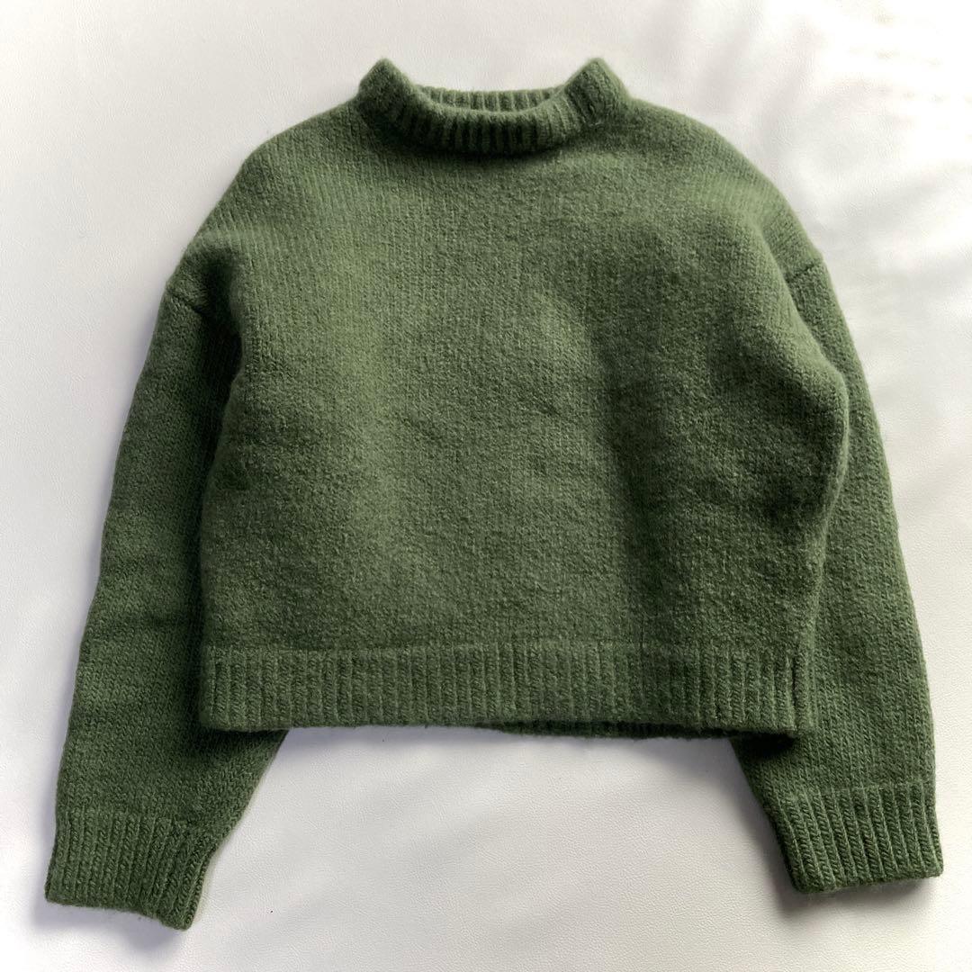 名作 オーラリー SUPER MILLED KNIT BIG P/O 緑 3