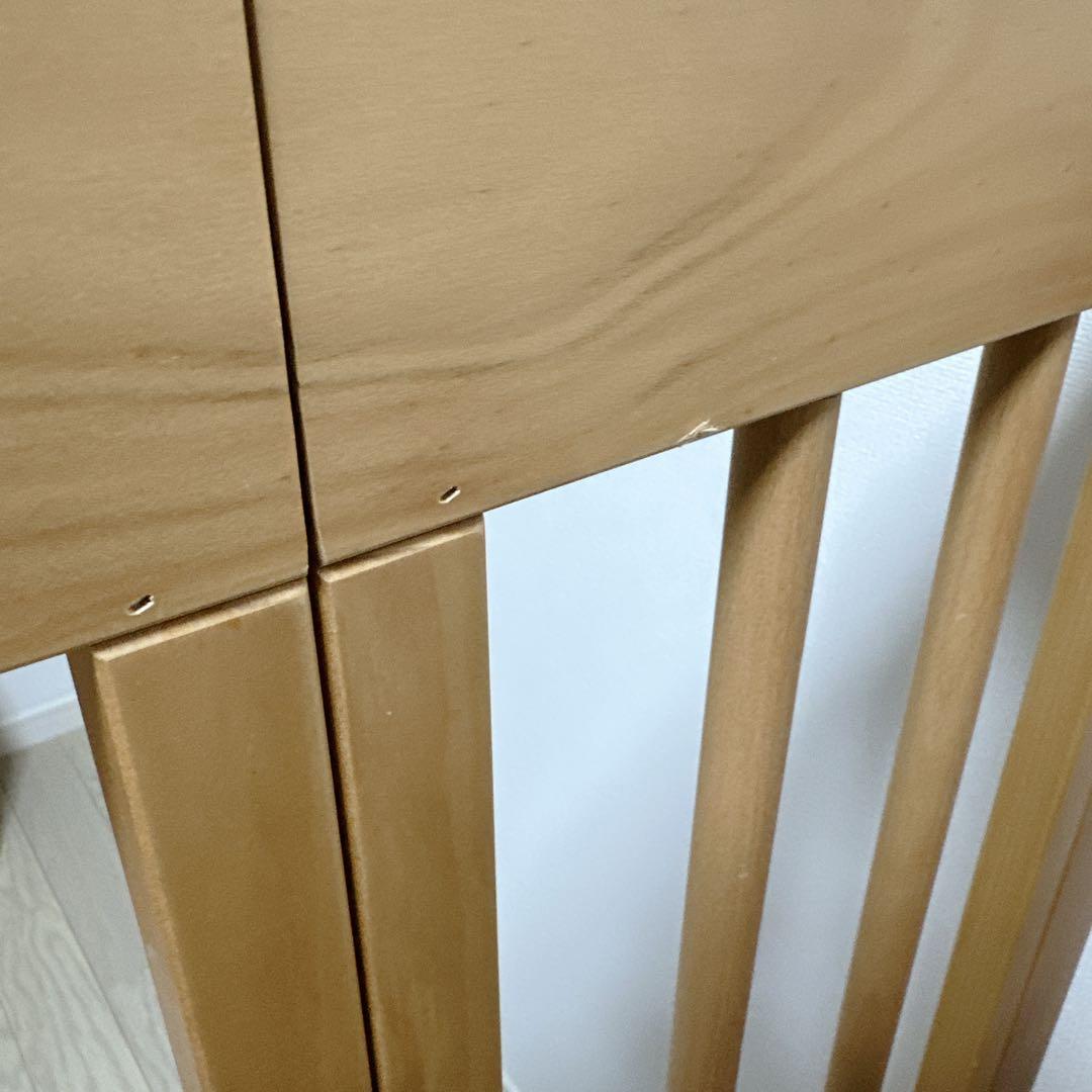 【引き取り可能】石崎家具ベビーベットミニ ワンタッチハイベッドプチNAナチュラル