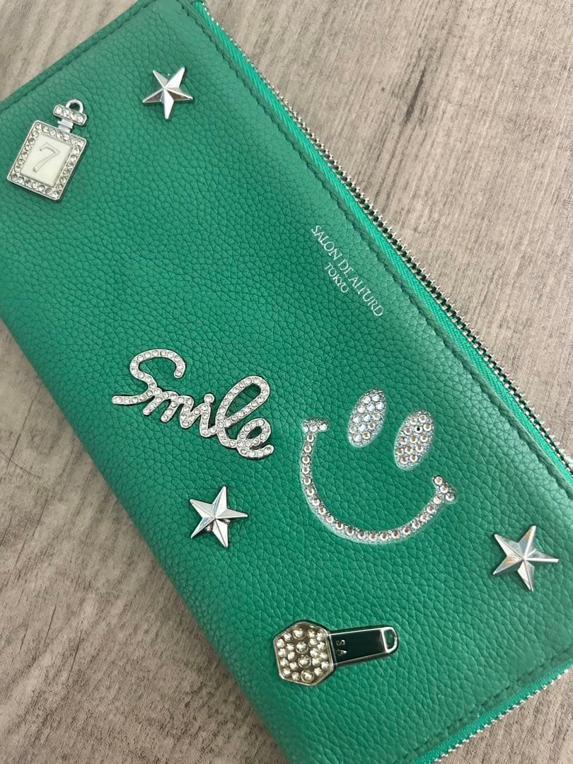 SALON DE ALFURD サロンドアルファード グリーン スマイル 長財布