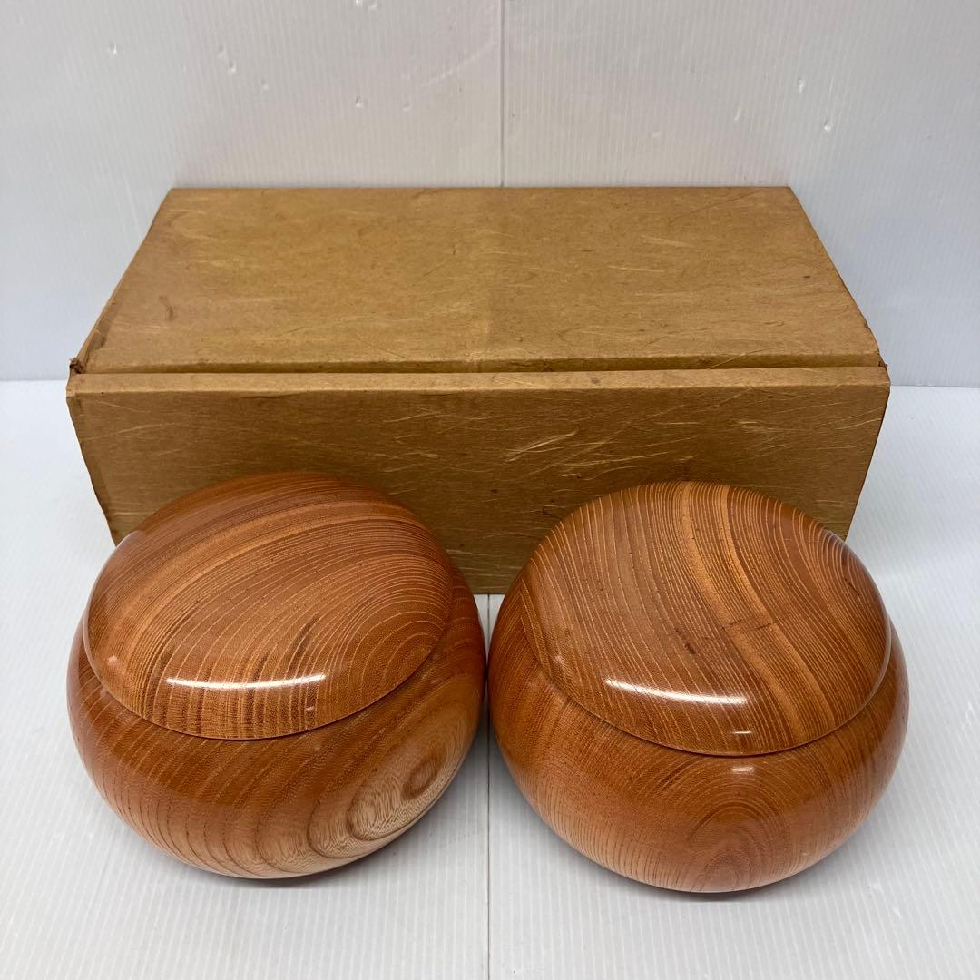 【碁石セット】囲碁 蛤 那智黒石　貝 木製 欅 特大　碁笥　趣味 遊び