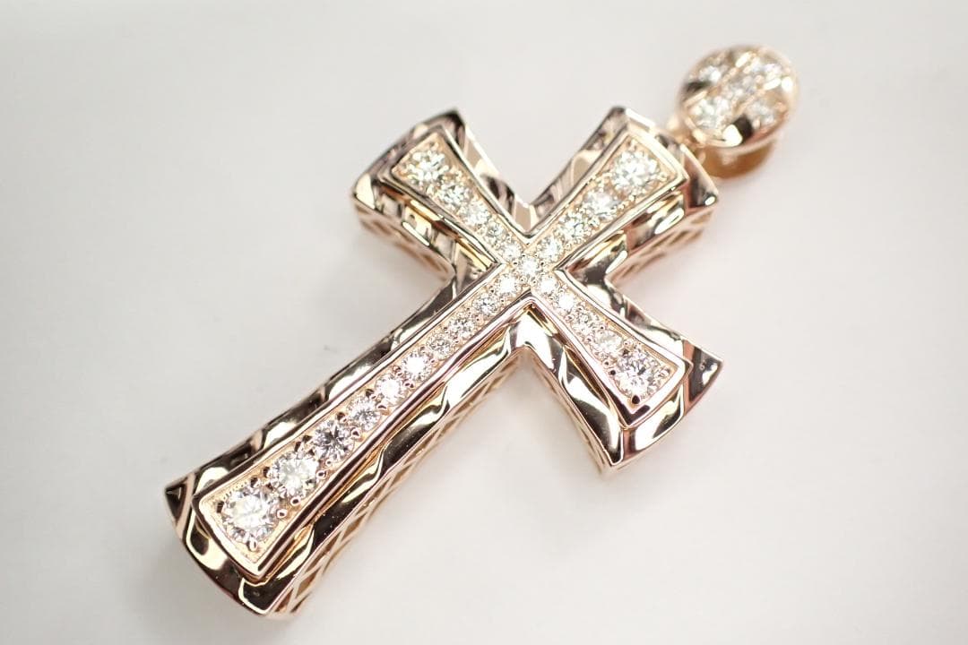 31/美品 ゆきざき YOBIKO ヨビコ K18PG ダイヤ ペンダントトップ