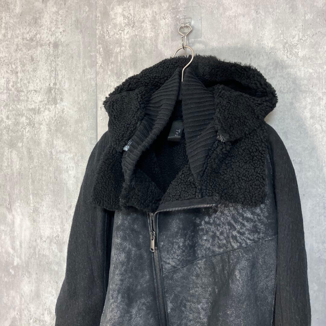 TRANSIT UOMO ニットムートンライダースコート S