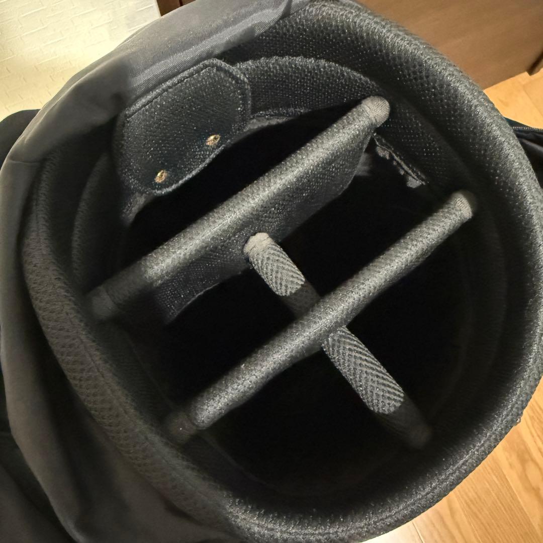 adidas キャディバッグ 黒/赤 ストライプ