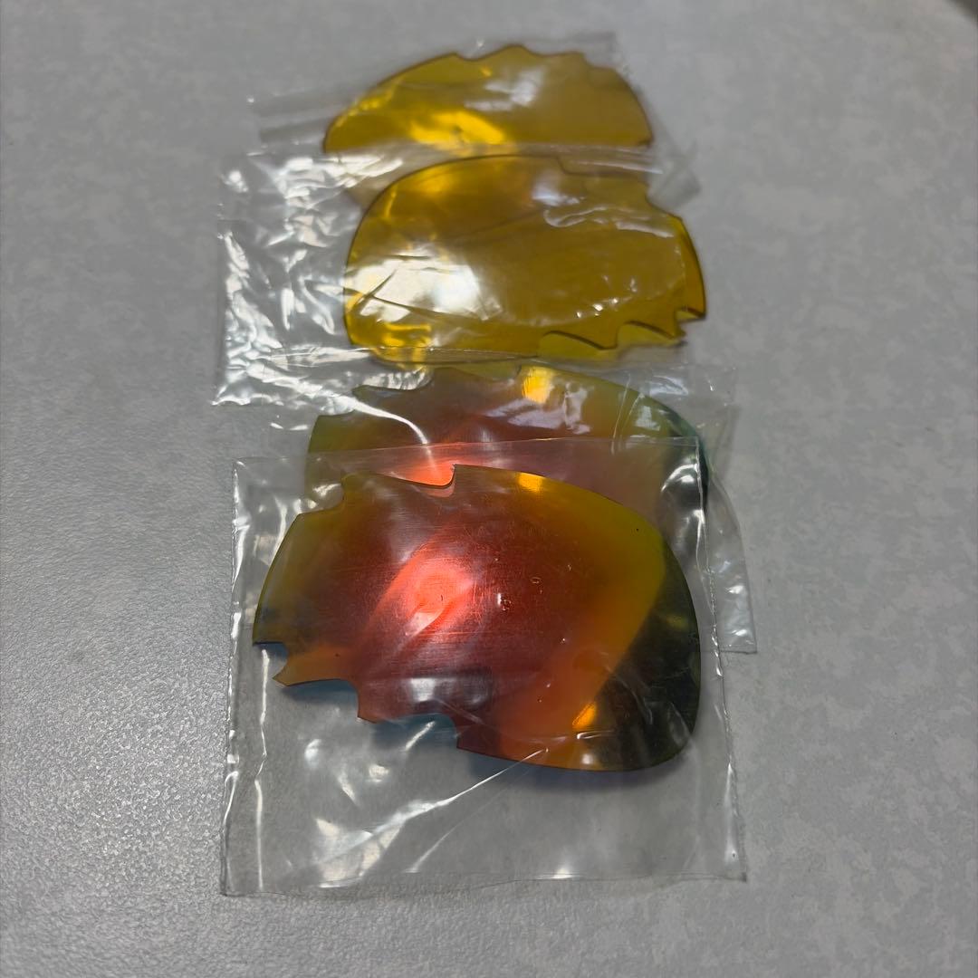 OAKLEY スポーツサングラス グリーン/ホワイト 巾着袋付き