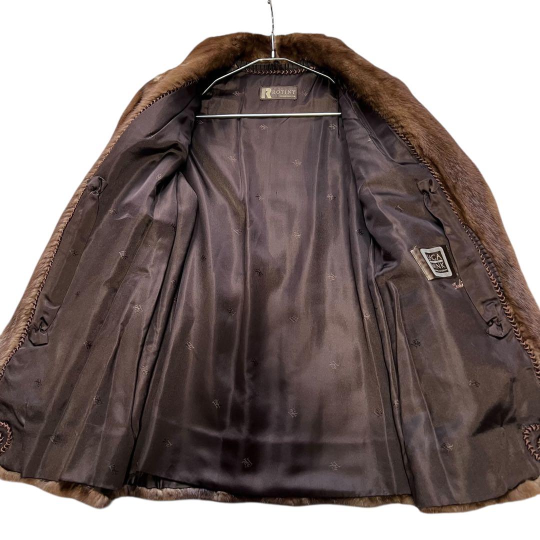 サガミンク デミバフミンク リアルファーコート 毛並み◎ なめし柔らか 13号