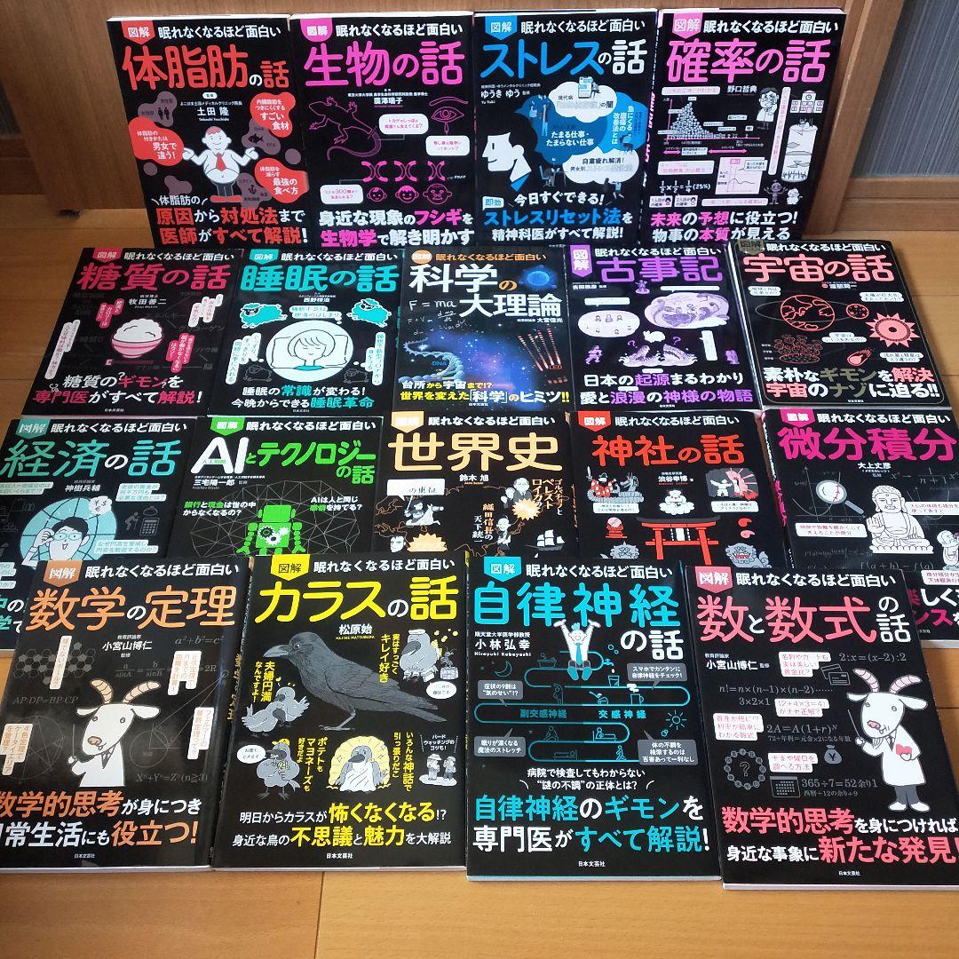 【セット】図解眠れなくなるほど面白いシリーズ　18冊　経済　体脂肪　神社　宇宙