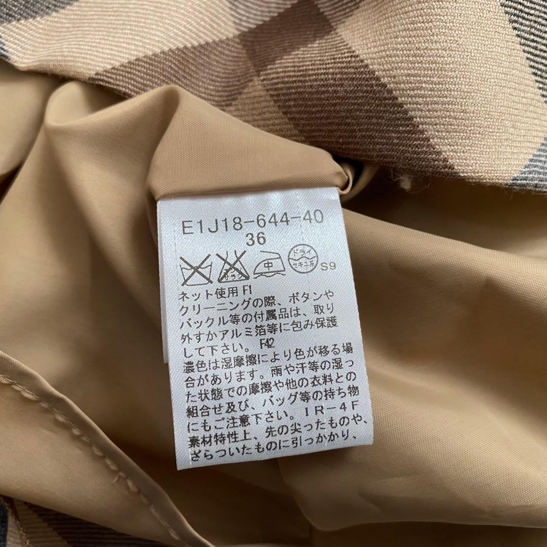 未使用品 バーバリーブルーレーベル ノバチェック ワンピース 36 ロゴプレート