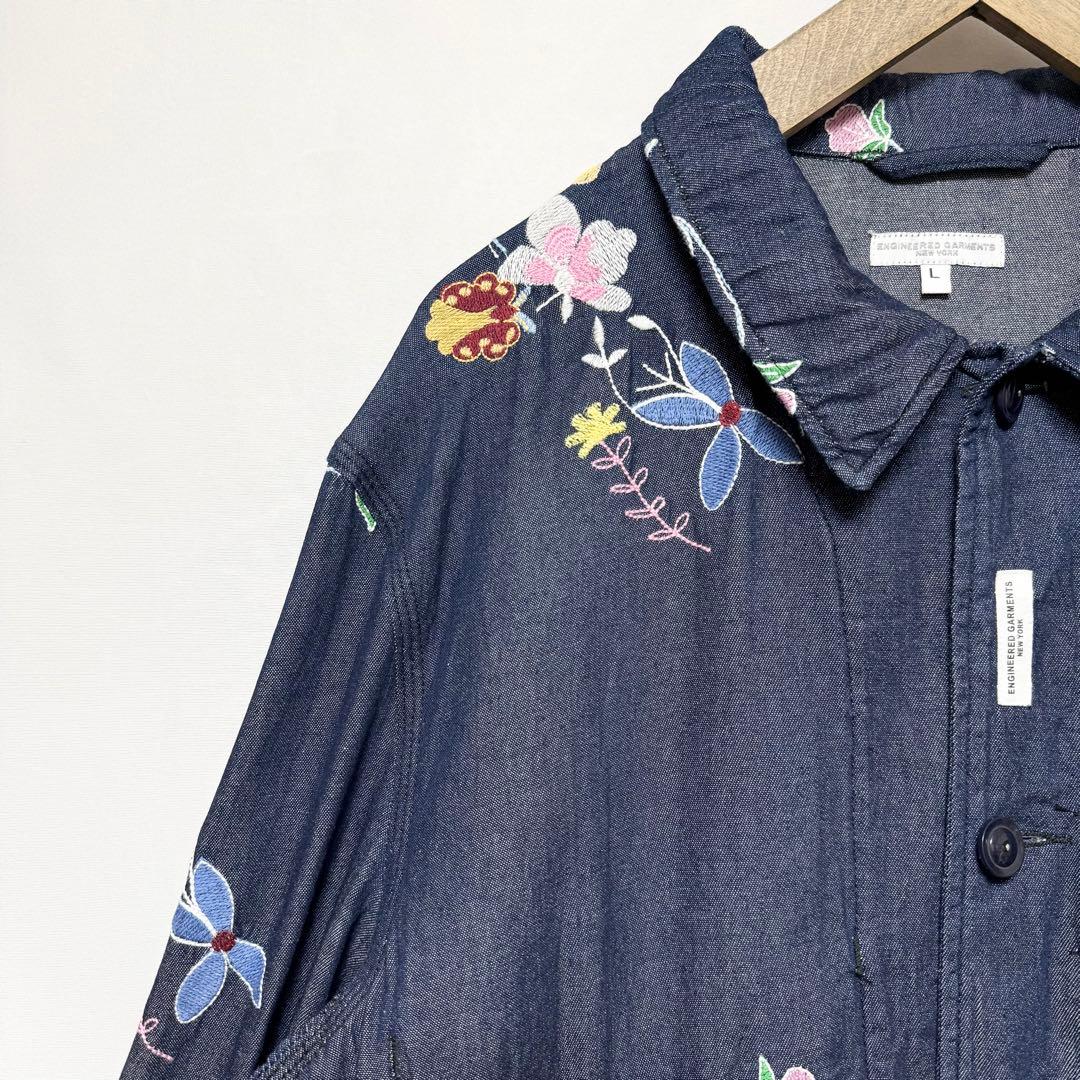 ⚫︎Lサイズ！ENGINEERED GARMENTS デニムフローラルカバーオール