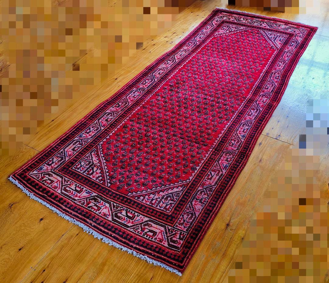 大判！300×120　ペルシャ絨毯　バルーチ　ヴィンテージラグ　トライバルラグ