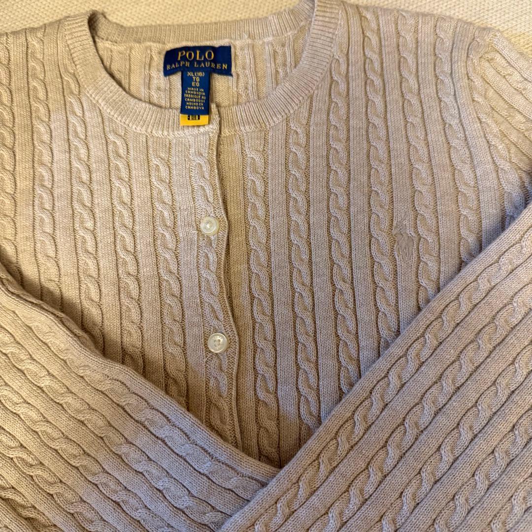 ポロ ラルフローレン ケーブルニットカーディガン キッズ 160 XL