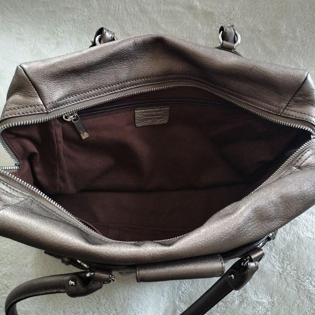 フェラガモsalvatore ferragamoガンチーニ 21 レザーブロンズ