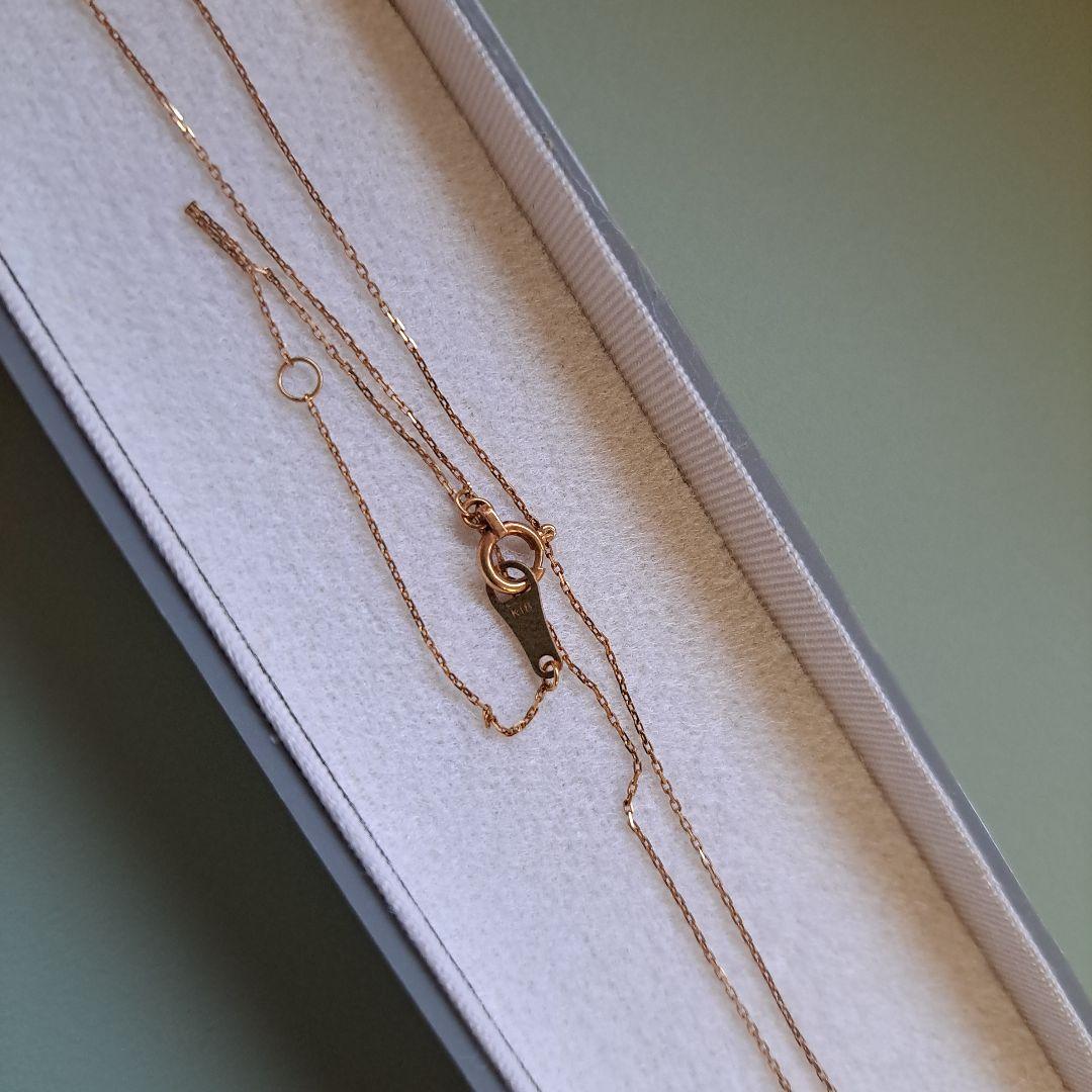 agete　K18ゴールドクロスネックレス