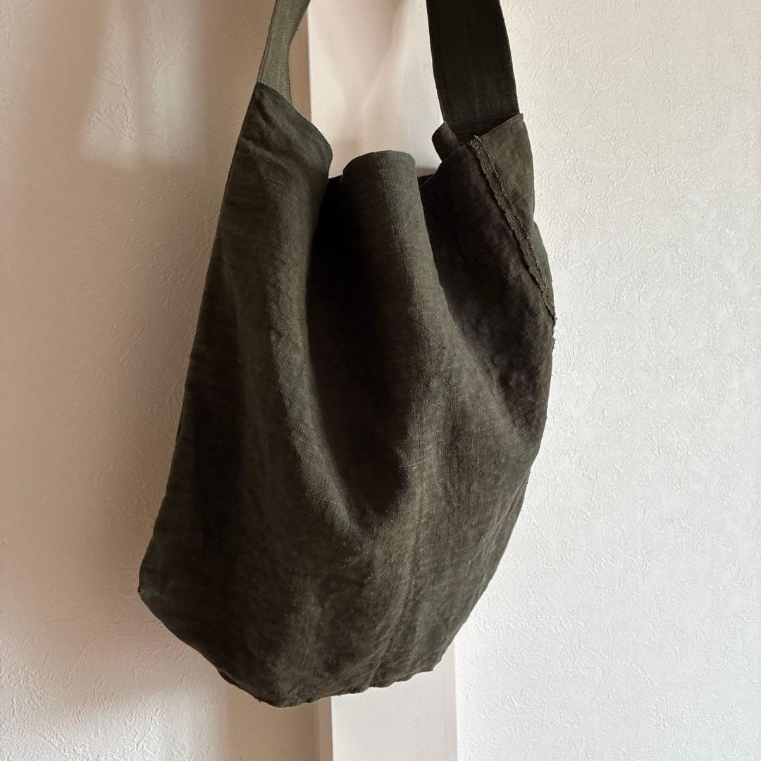 冨澤恭子　柿渋染め　斜めがけバッグ