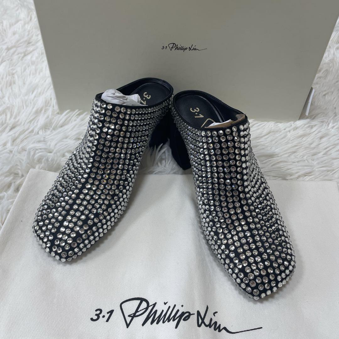 【新品未使用】3.1Phillip Lim ブラック　ライトストーン　サンダル