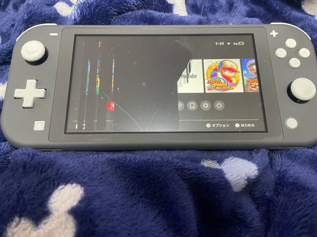 d*7様 Nintendo Switch Lite グレー 割れ液漏れあり(ジャ