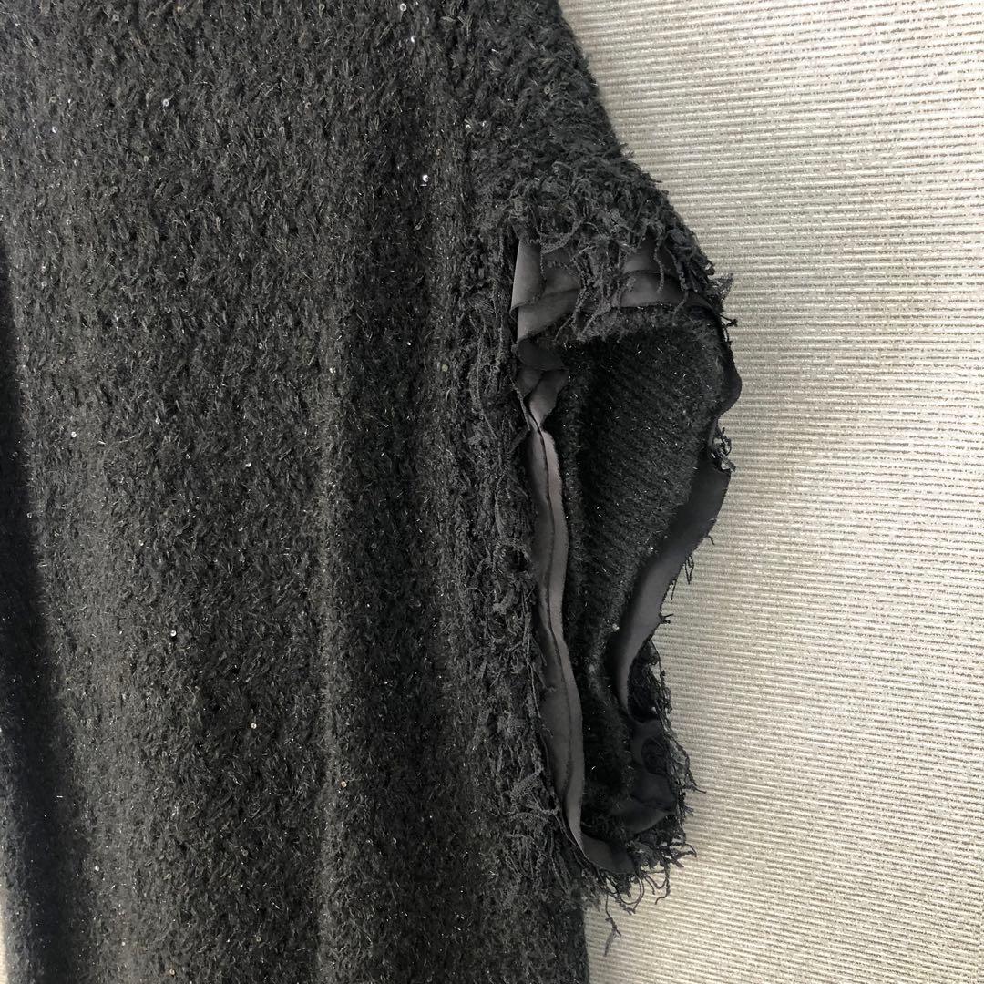 Curensology エトワールニットツイードベスト F ブラック