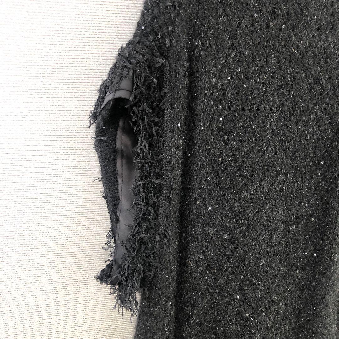 Curensology エトワールニットツイードベスト F ブラック