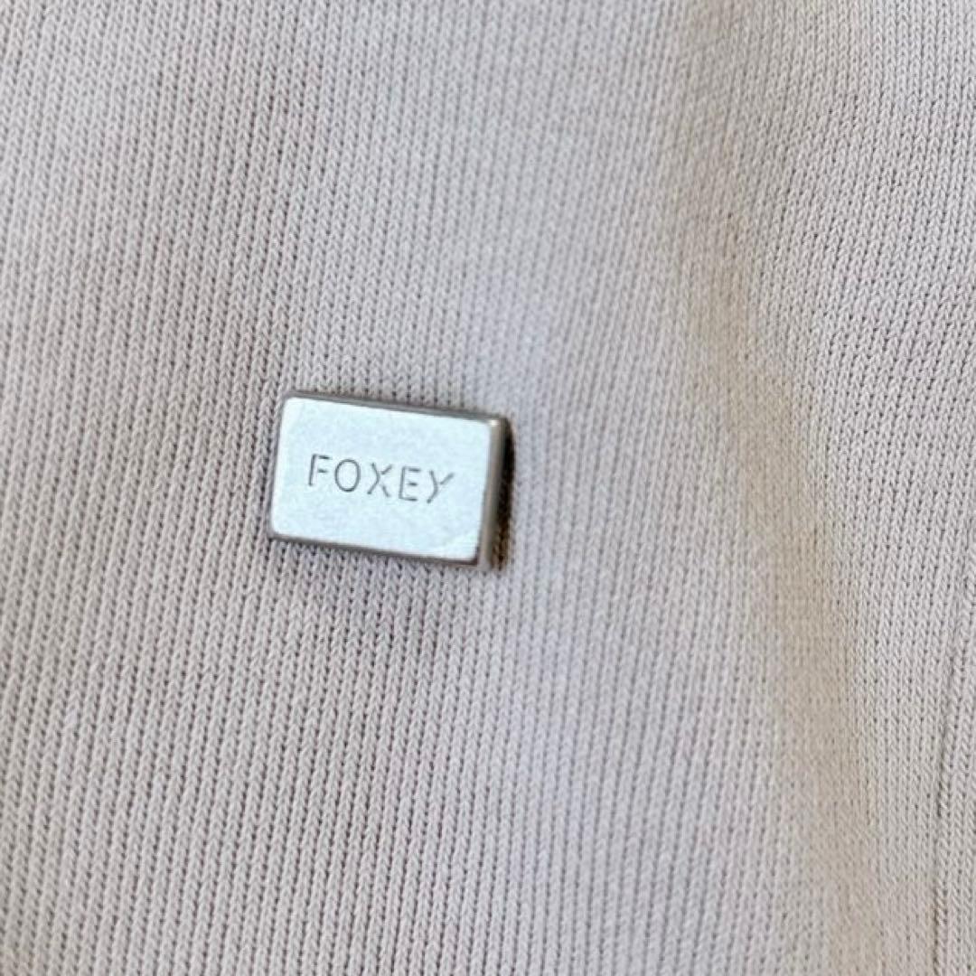 未使用級♡フォクシーニューヨーク レディライクパーカー ロゴプレート 洗える S
