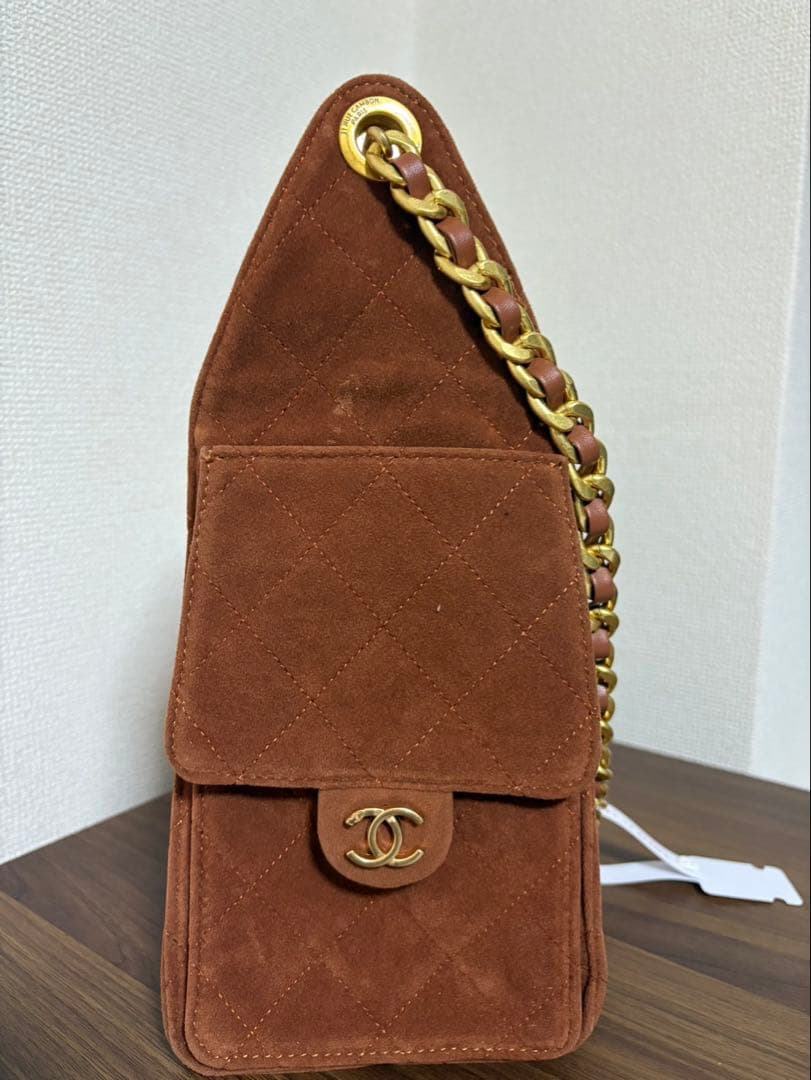 ス*ン様 CHANEL ブラウン スエード バッグ