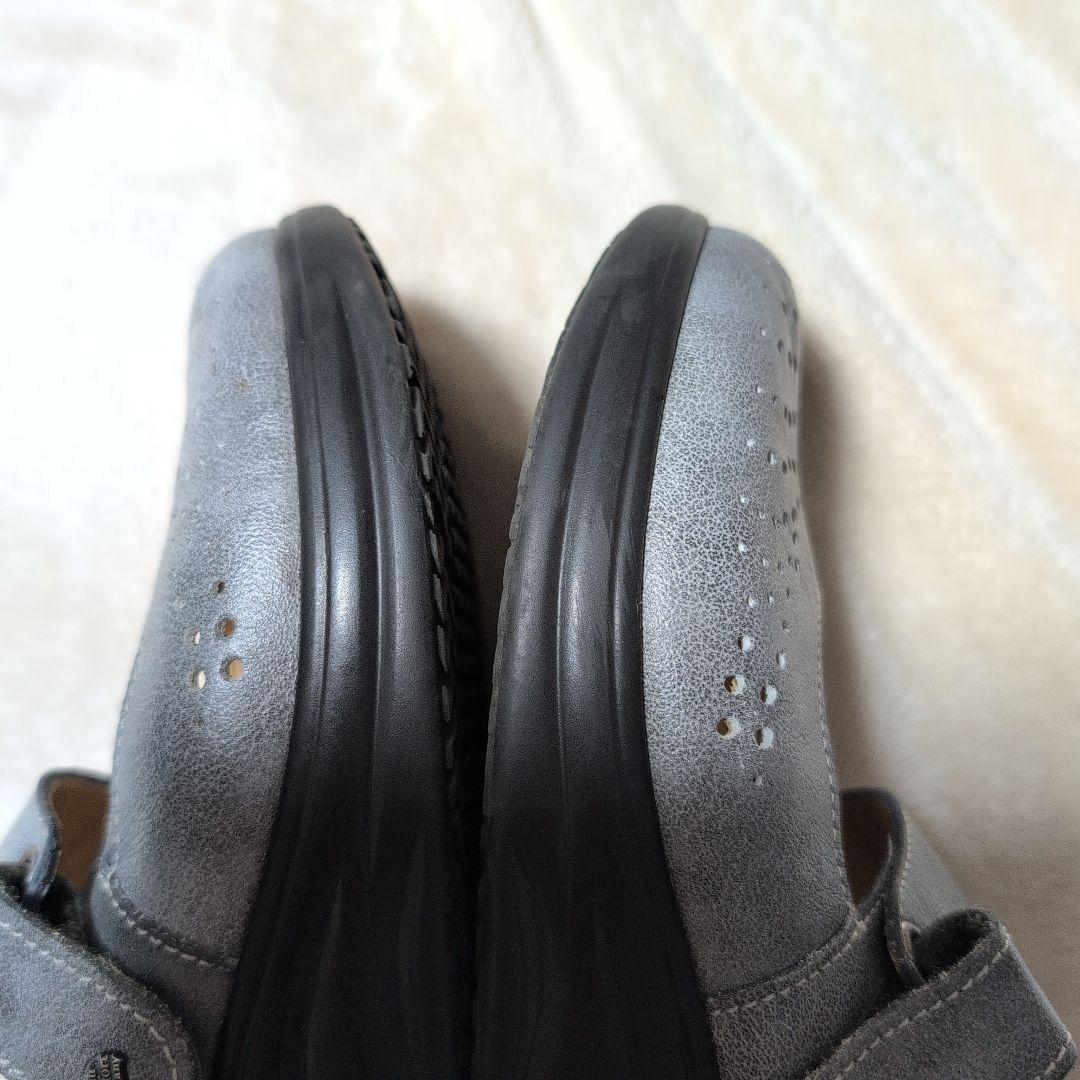 Finn Comfort ウォーキングシューズ ベルクロ　ハドソン　グレー