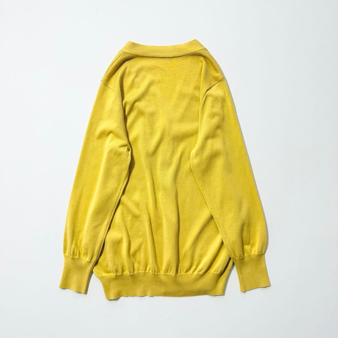 アパルトモン　ドゥーズィエムクラス　コットンシルクⅤネックカーディガン　黄
