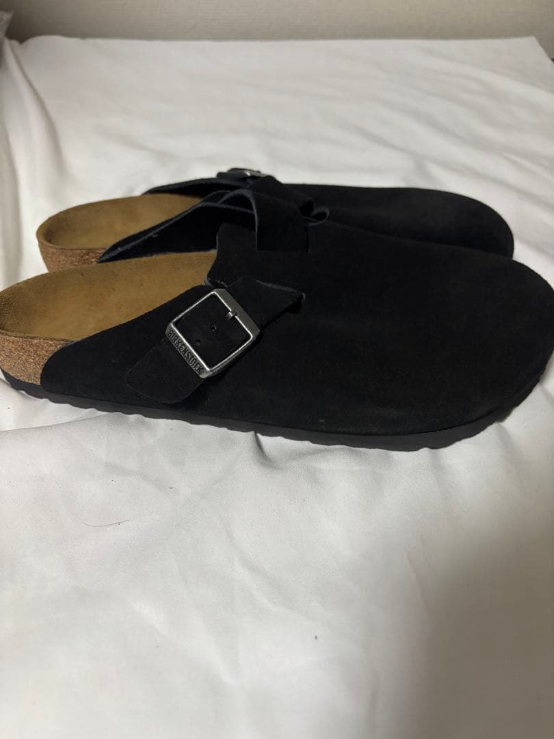 ビルケンシュトック ボストン スエード サンダル ブラック 黒42 27センチ