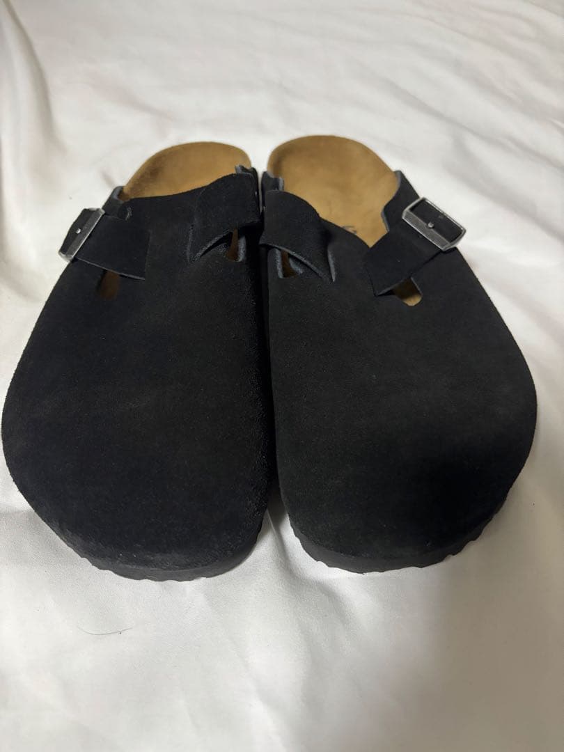 ビルケンシュトック ボストン スエード サンダル ブラック 黒42 27センチ