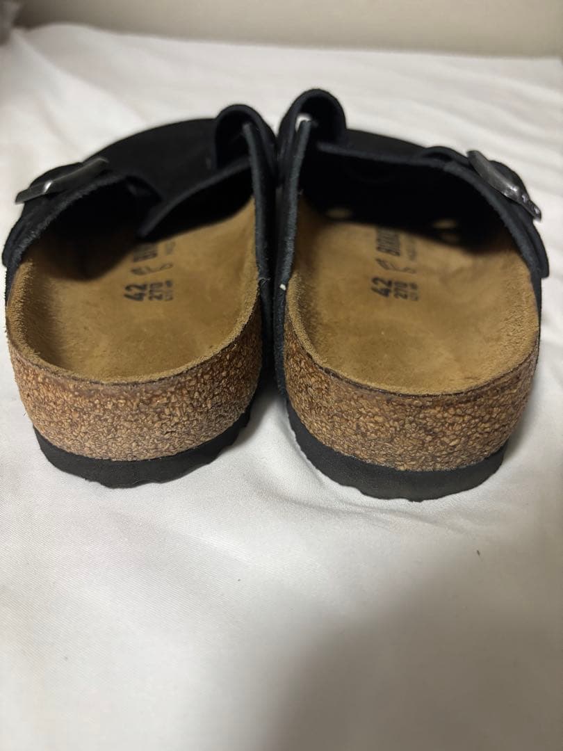 ビルケンシュトック ボストン スエード サンダル ブラック 黒42 27センチ