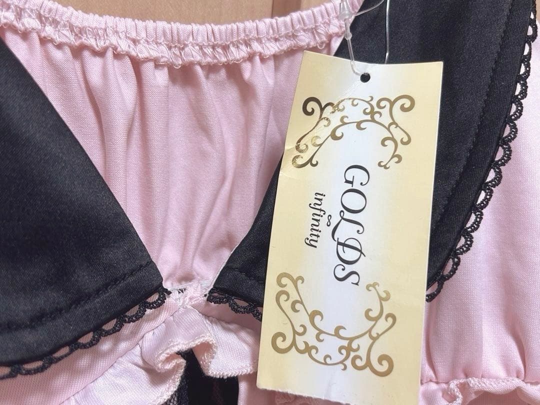 GOLDS♡タグ付き♡肩紐ビジュー♡パイピングラッフル裾♡総レースキャミトップス