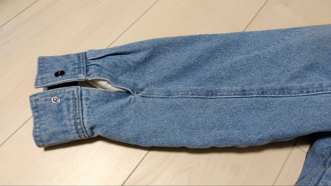 【S】adidas ボア　襟付き　デニム　ジャケット 　レディース　XS