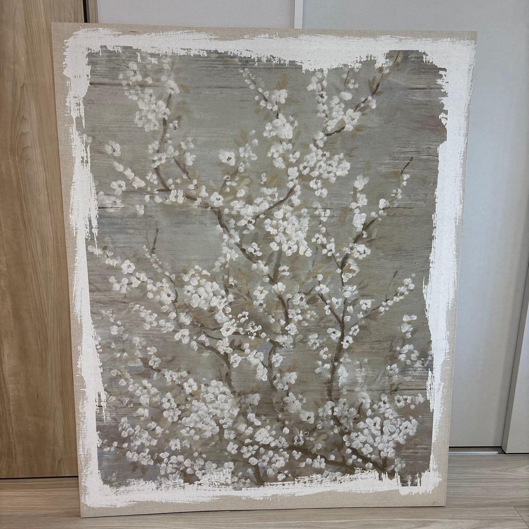 送料込み❣️早物勝ち❣️大幅値下げ！‼️サラグレース　グレー背景の桜装飾画