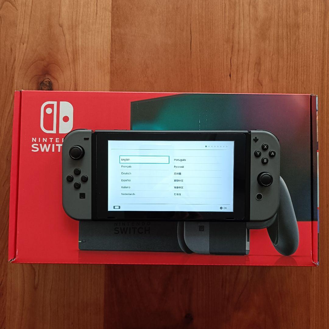 Nintendo Switch本体 グレーJoy-Con SDカード付！