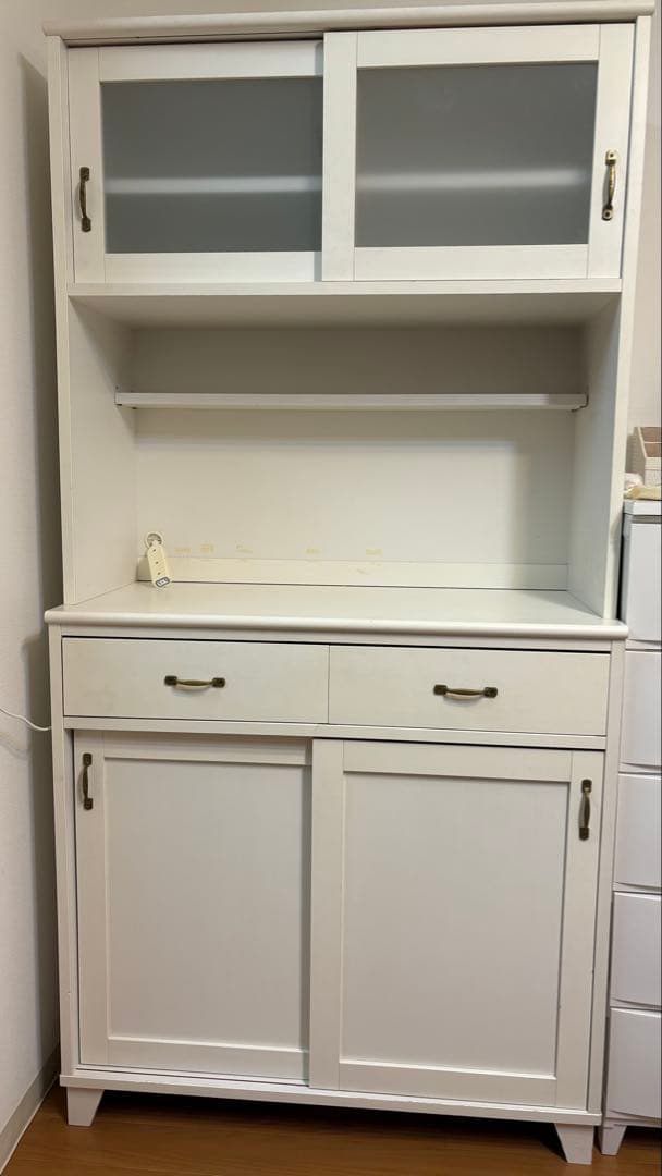 食器棚　モモナチュラル　ホワイト