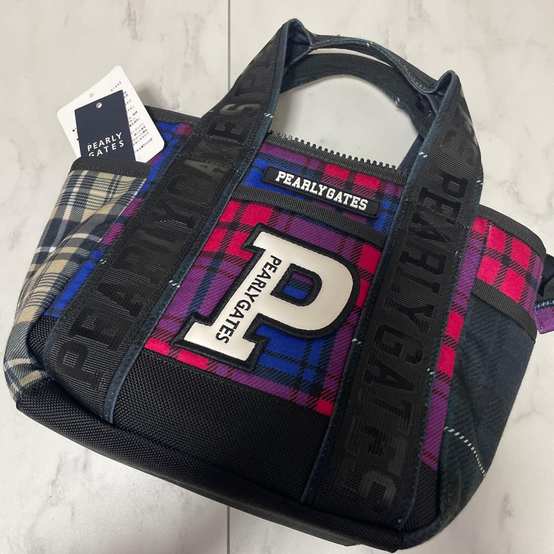 PEARLY GATES チェック柄カートバッグ