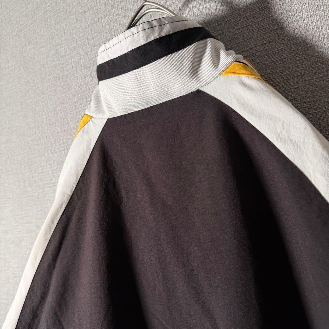 90s★adidas 万国旗タグ ナイロンジャケット 刺繍 アームロゴ L程度