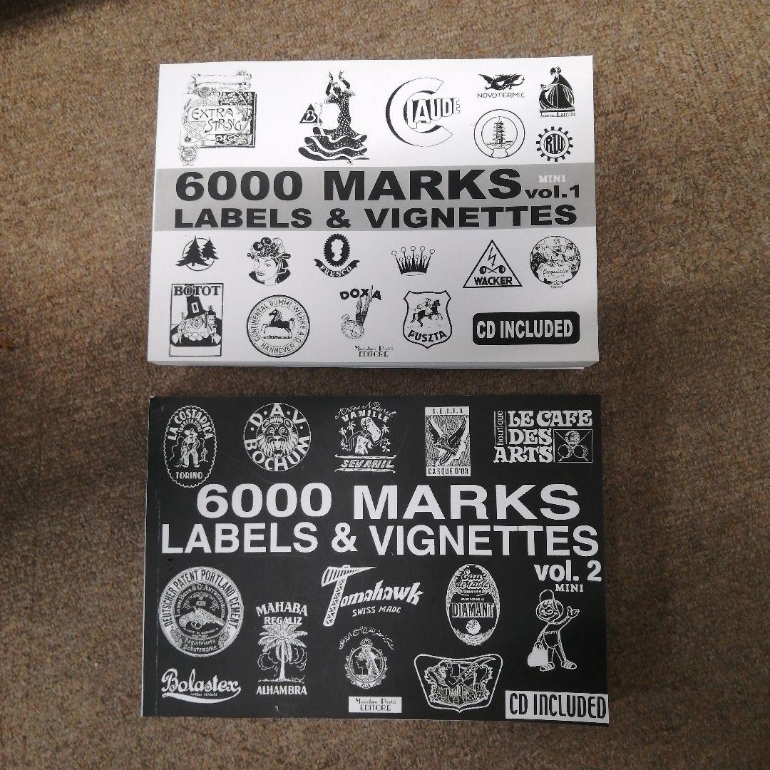 レトロ　素材6000MARKS vol1 & vol2 　2冊共ＣＤ付属