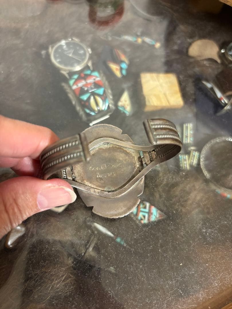 インディアンジュエリー　ズニ族　バングル　レア