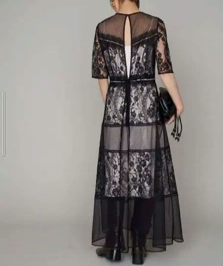 FRAY I.D❤️コンビネーションレースドレスsize1