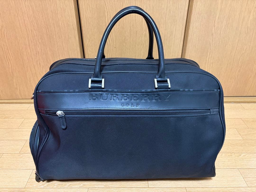 美品　BURBERRY バーバリー　ゴルフ用ボストンバッグ　大容量メンズブラック