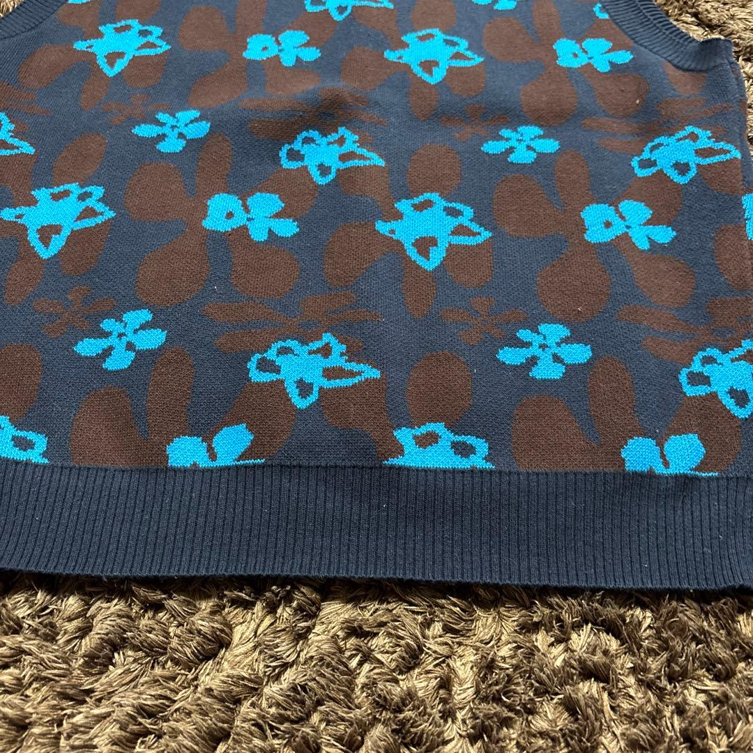 TTT MSW フラワーパターン ニットベスト