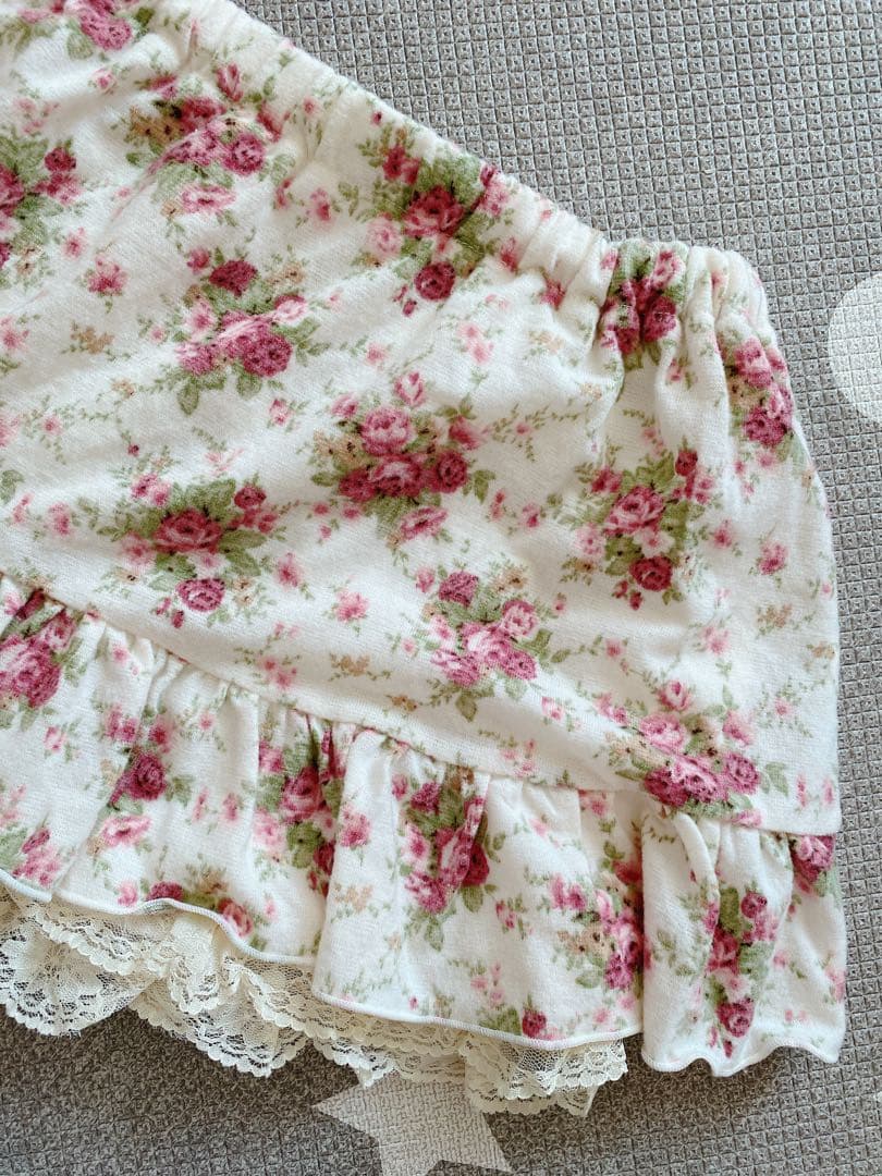 希少 リズリサ 平成 LIZ LISA 花柄スカパン ホワイト/ピンク　00 s