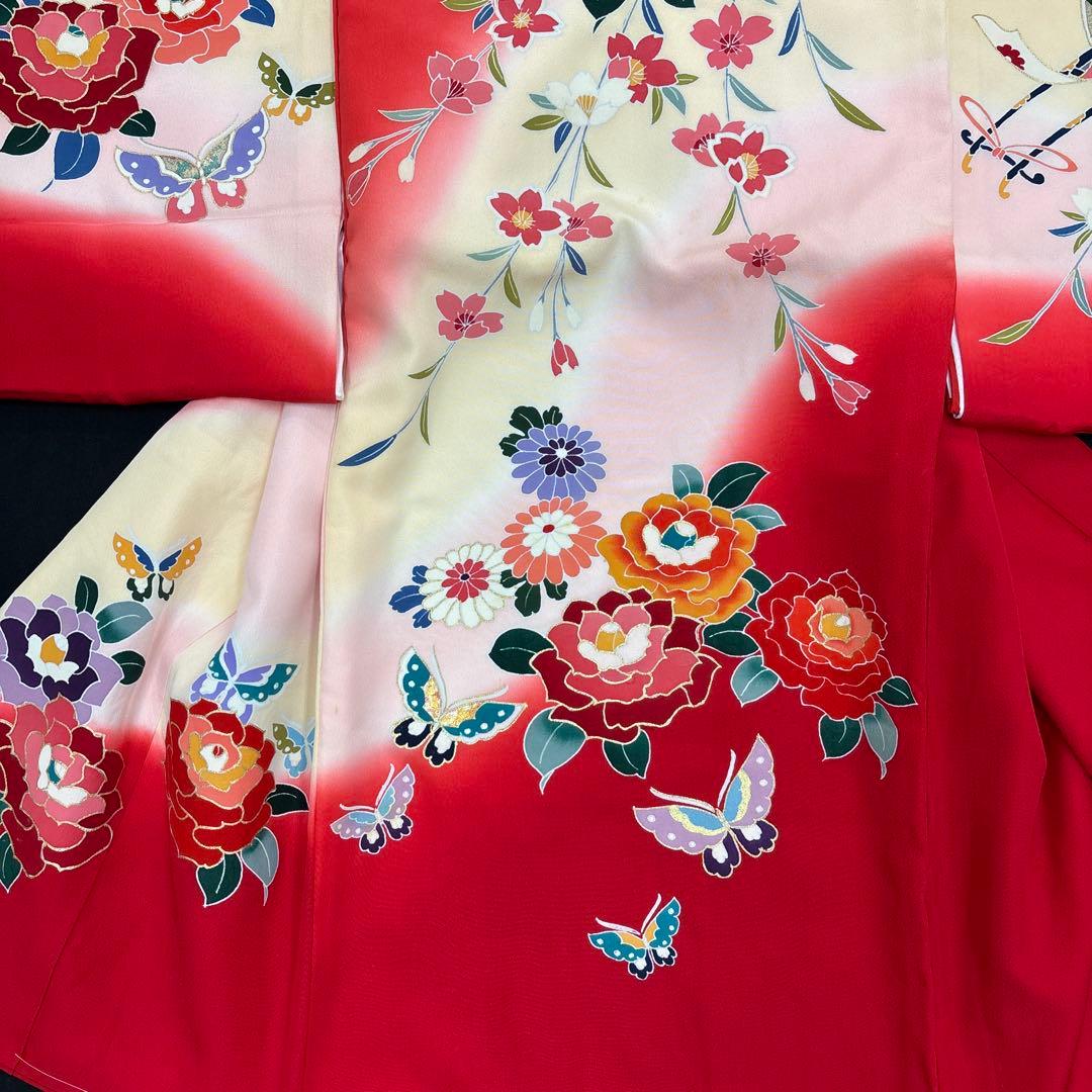 新品☆最高級正絹産着（祝着）特選京友禅手描き美術特選染古典豪華花御所車四季花本金