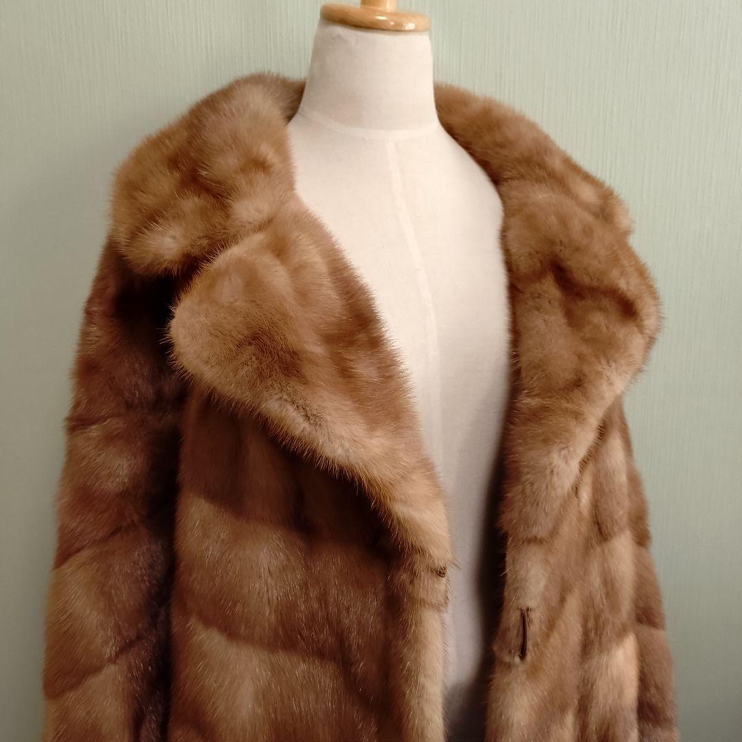 【美品・定価320万円】ミンク ロングコート リアルファー L