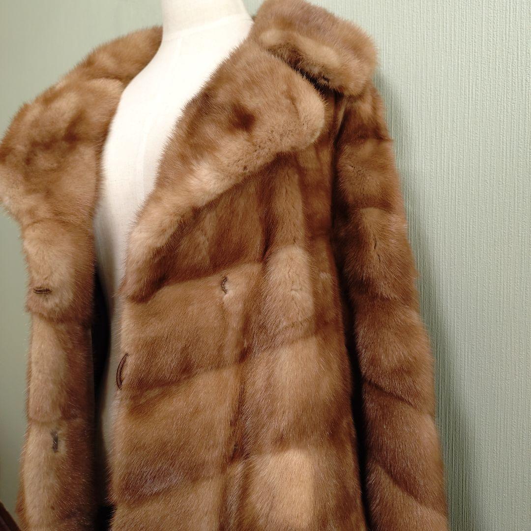 【美品・定価320万円】ミンク ロングコート リアルファー L